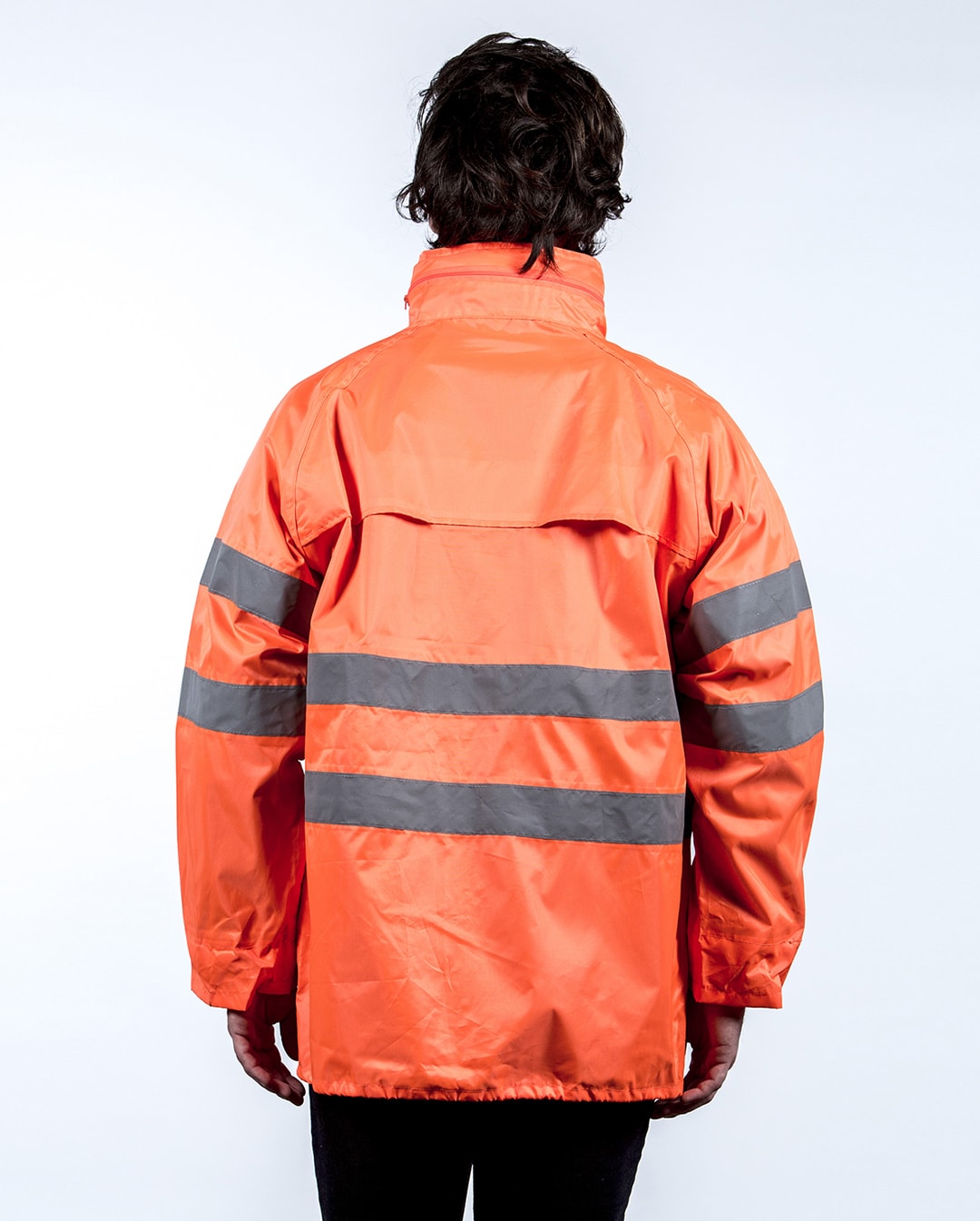 Sur-parka coupe-vent fluo à bandes réfléchissantes Stig Sur-parka coupe-vent fluo à bandes réfléchissantes Stig – vue 5
