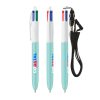 Stylo bille BIC® 4 Couleurs® ÉCO avec tour de cou