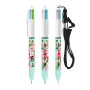 Stylo bille BIC® 4 Couleurs® Fashion avec tour de cou