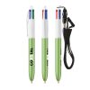 Stylo bille BIC® 4 Couleurs® Glacé avec tour de cou