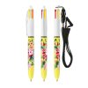 Stylo bille BIC® 4 Couleurs® Sun avec tour de cou