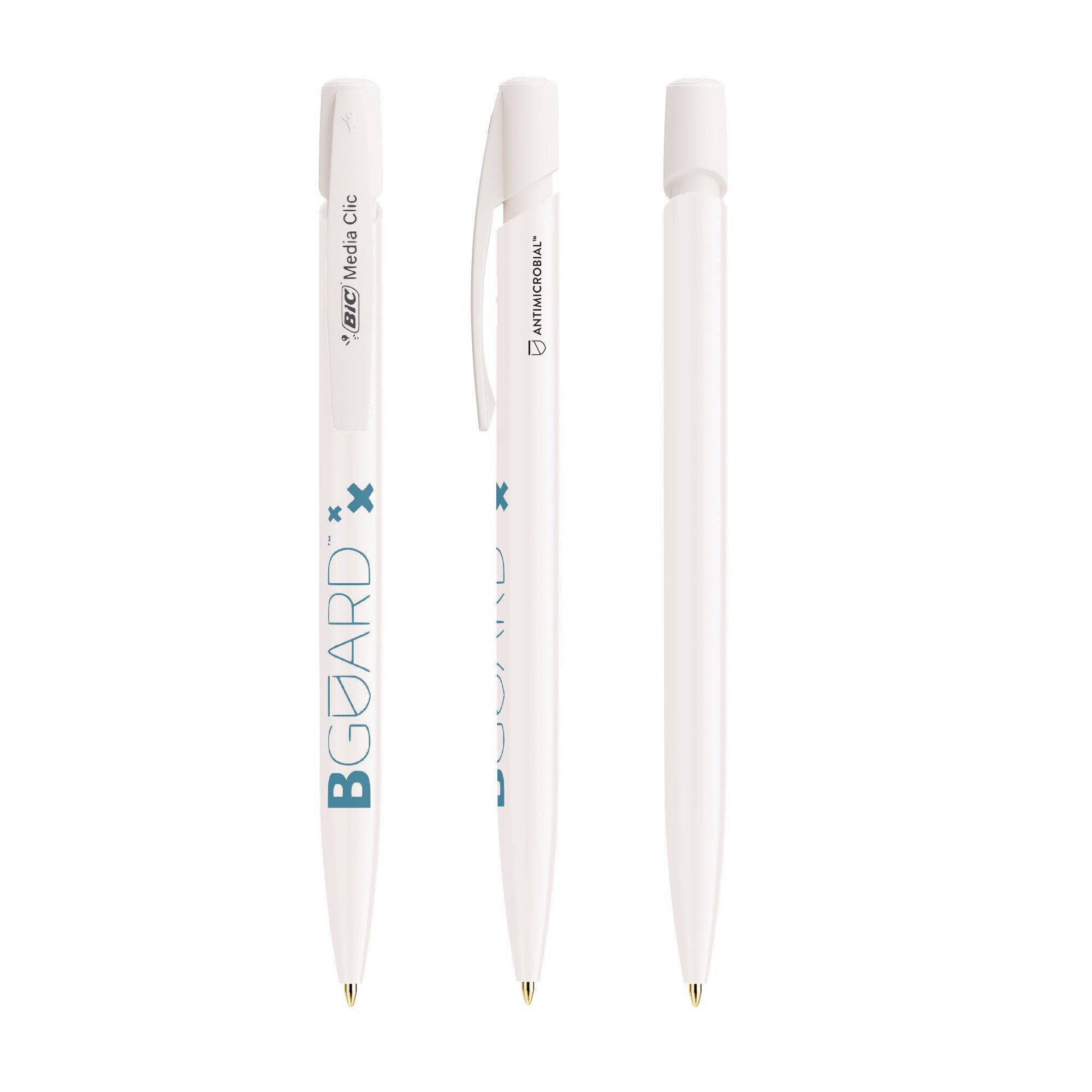 Stylo bille BIC® Media Clic BGUARD™ Antimicrobial Ecolutions® Logo Antimicrobial Stylo bille BIC® Media Clic BGUARD™ Antimicrobial Ecolutions® Logo Antimicrobial