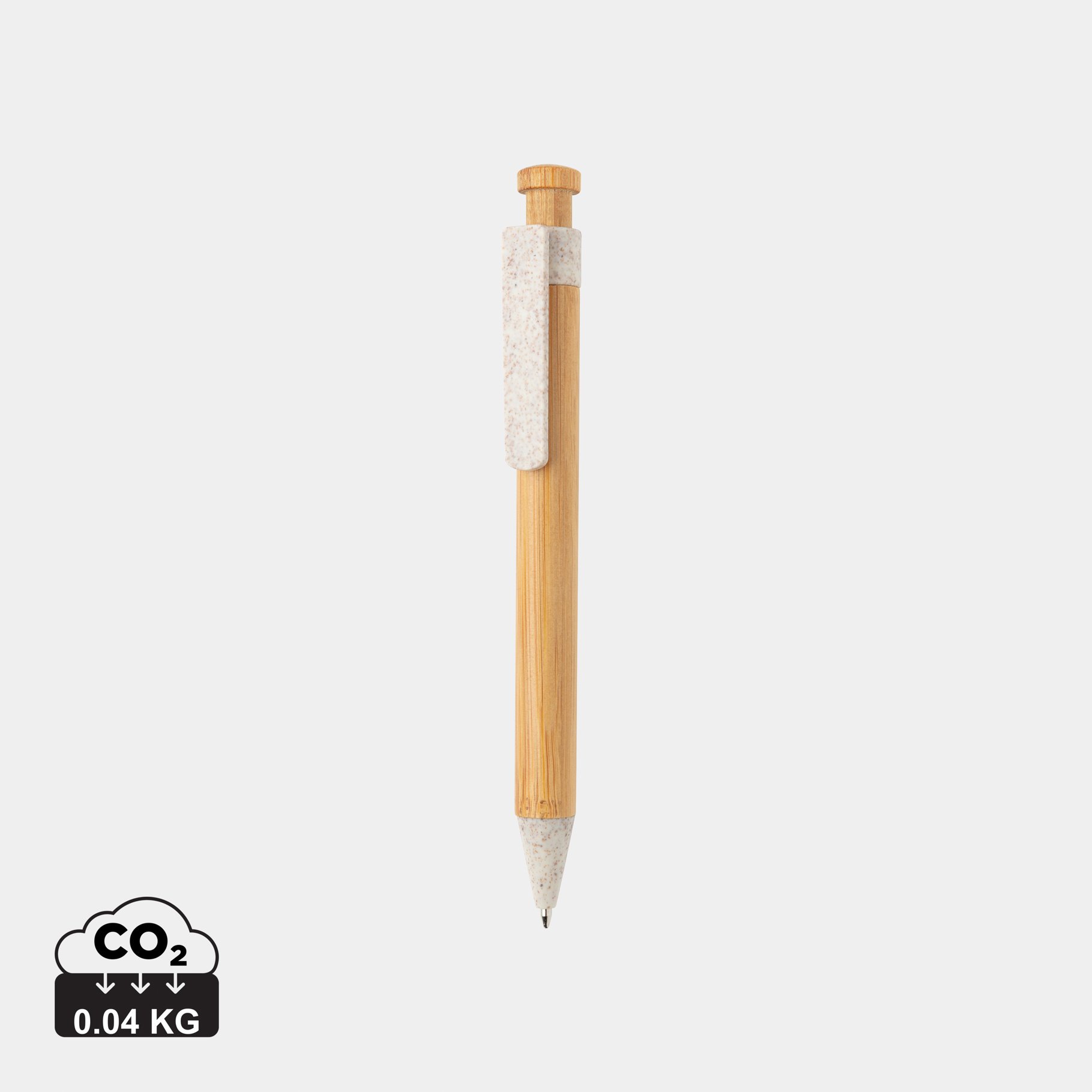 Stylo en bambou avec clip en fibre de paille Stylo en bambou avec clip en fibre de paille
