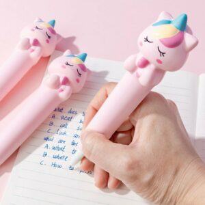 Stylo Gel Animaux Kawaii Squishy Encre Bleue