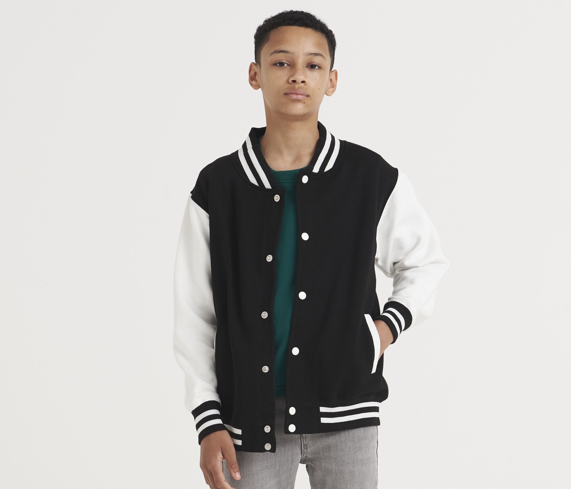 Sweat baseball enfant Just Hoods Kids Varsity Jacket Sweat baseball enfant Just Hoods Kids Varsity Jacket