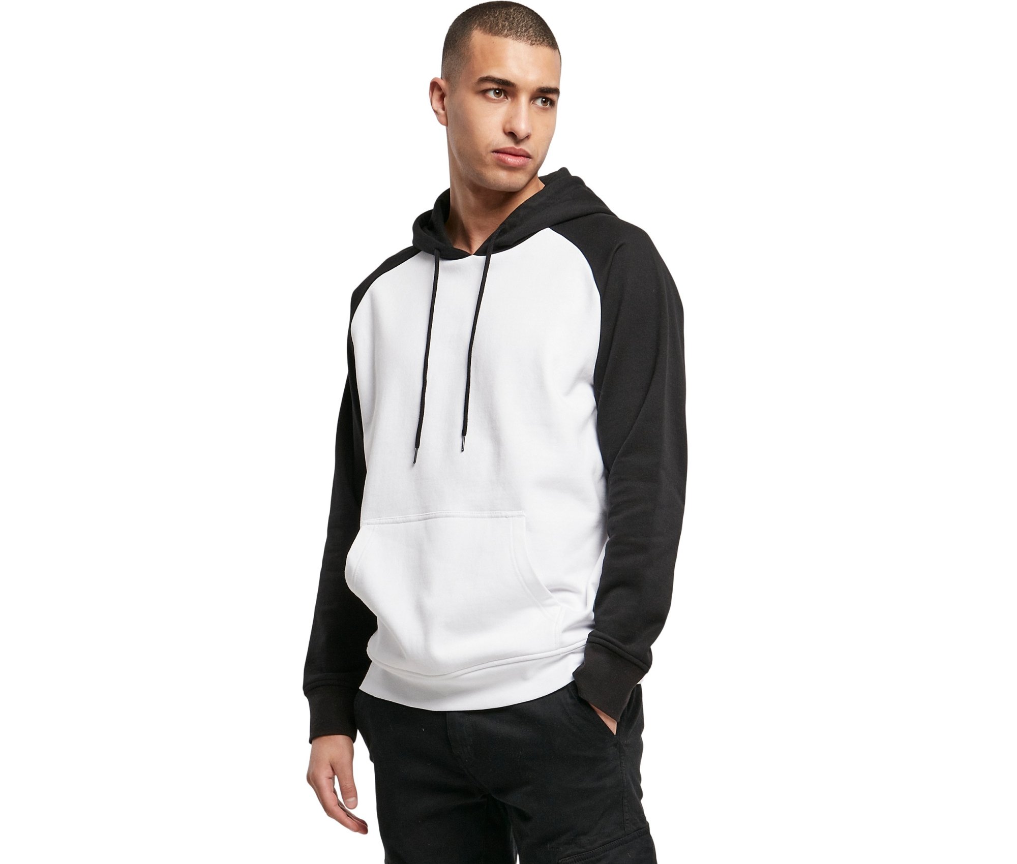 Sweat capuche manches et contrastées Build Your Brand Basic Raglan Hoody Sweat capuche manches et contrastées Build Your Brand Basic Raglan Hoody