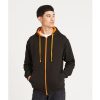 Sweat capuche zippé contrasté Just Hoods Varsity Zoodie