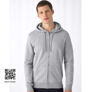 Sweat capuche zippé organique B&c Inspire Zipped Hood