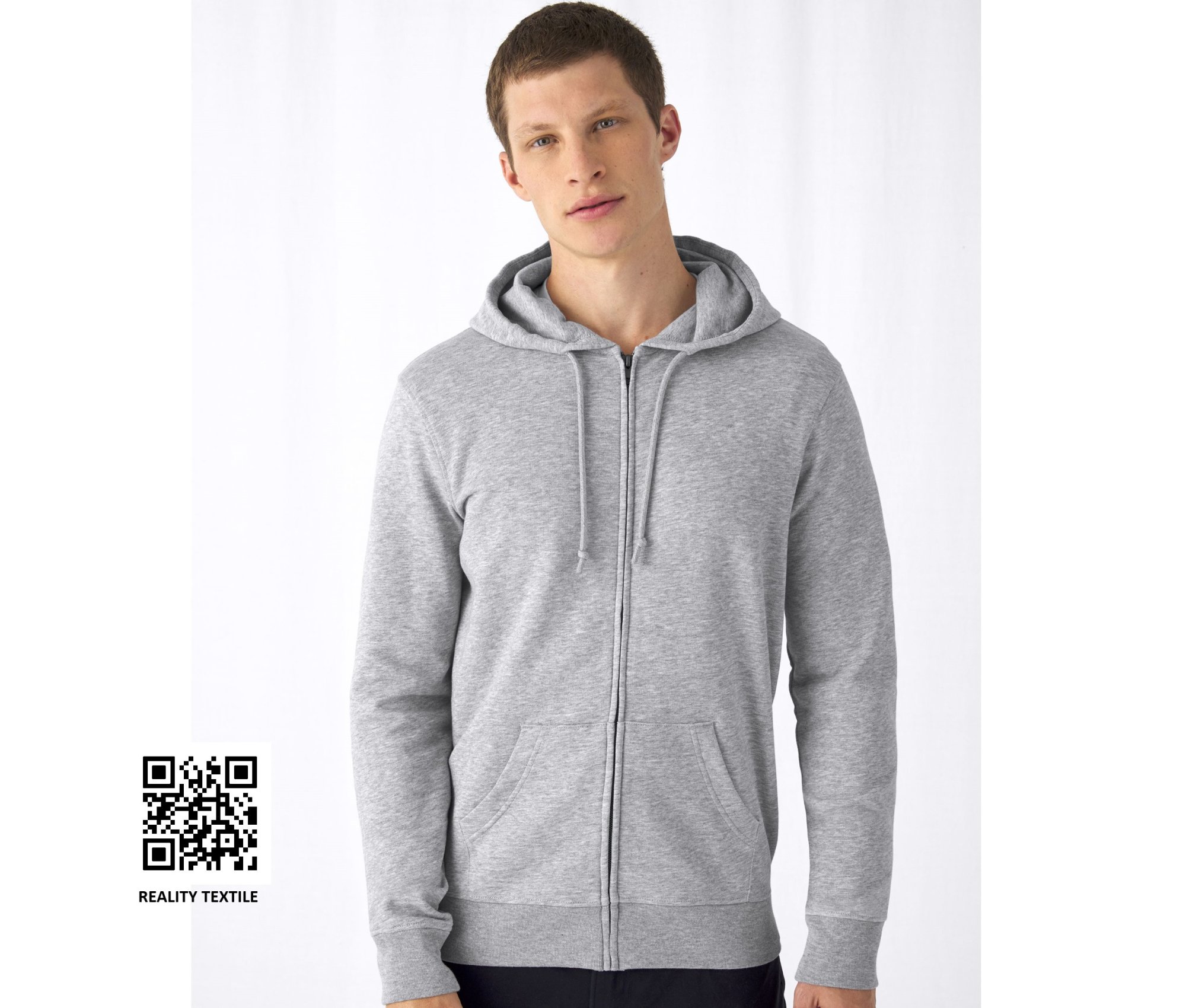 Sweat capuche zippé organique B&c Inspire Zipped Hood Sweat capuche zippé organique B&c Inspire Zipped Hood