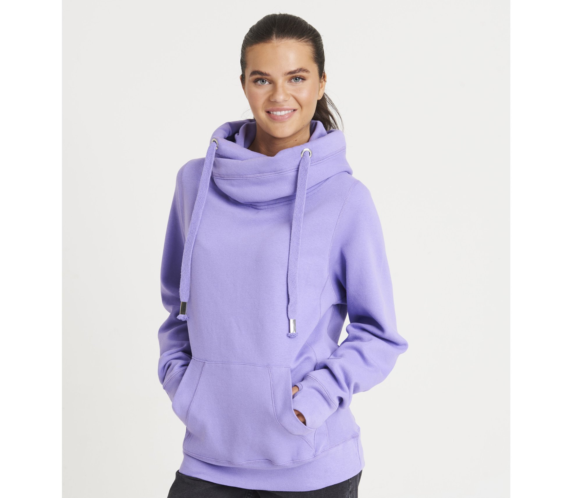 Sweat col croisé Just Hoods Cross Neck Hoodie Sweat col croisé Just Hoods Cross Neck Hoodie