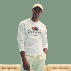 Sweat col rond unisexe logo Fruit of the Loom Of Vintage Raglan