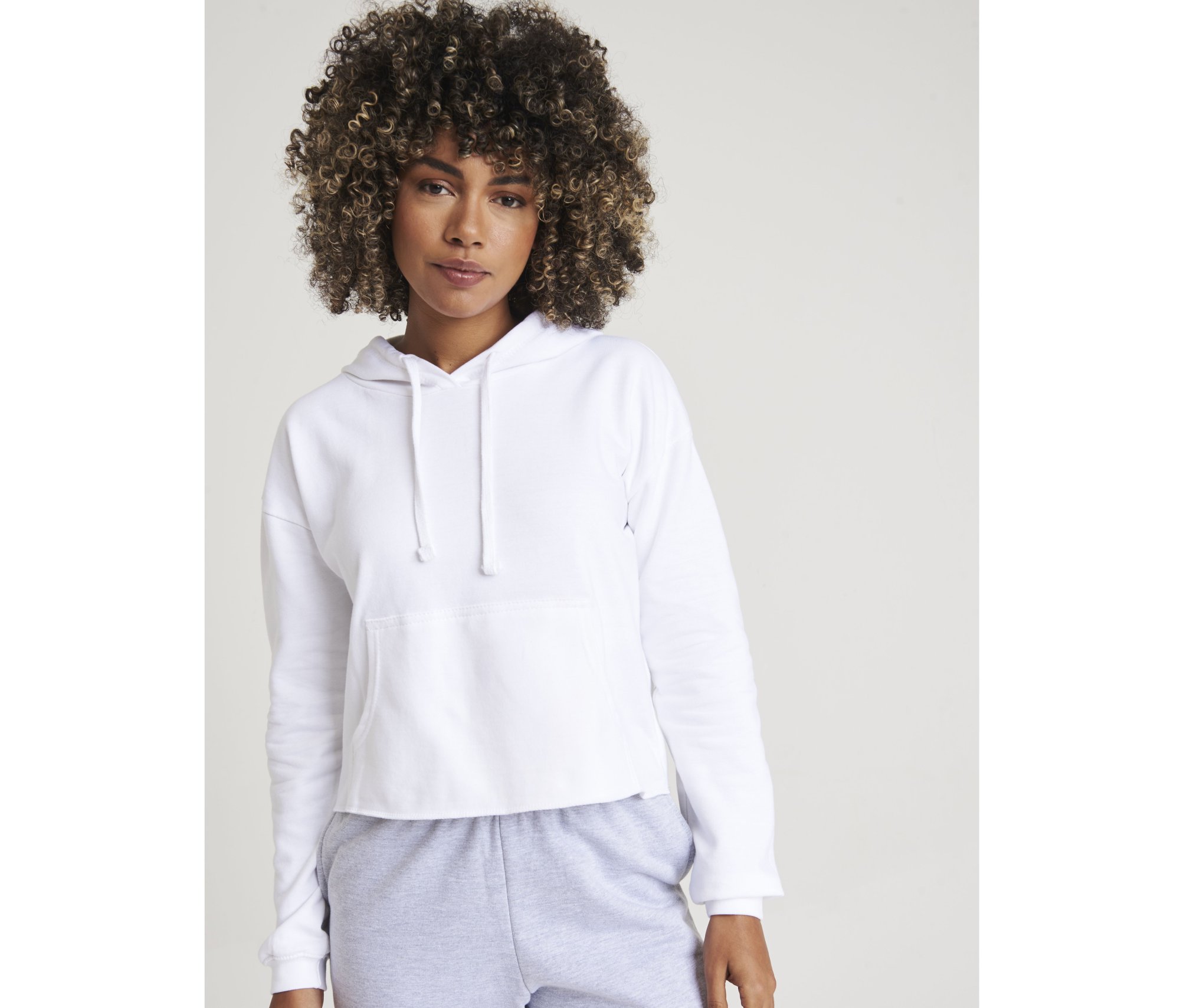 Sweat court femme Just Hoods Girlie Cropped Hoodie Sweat court femme Just Hoods Girlie Cropped Hoodie