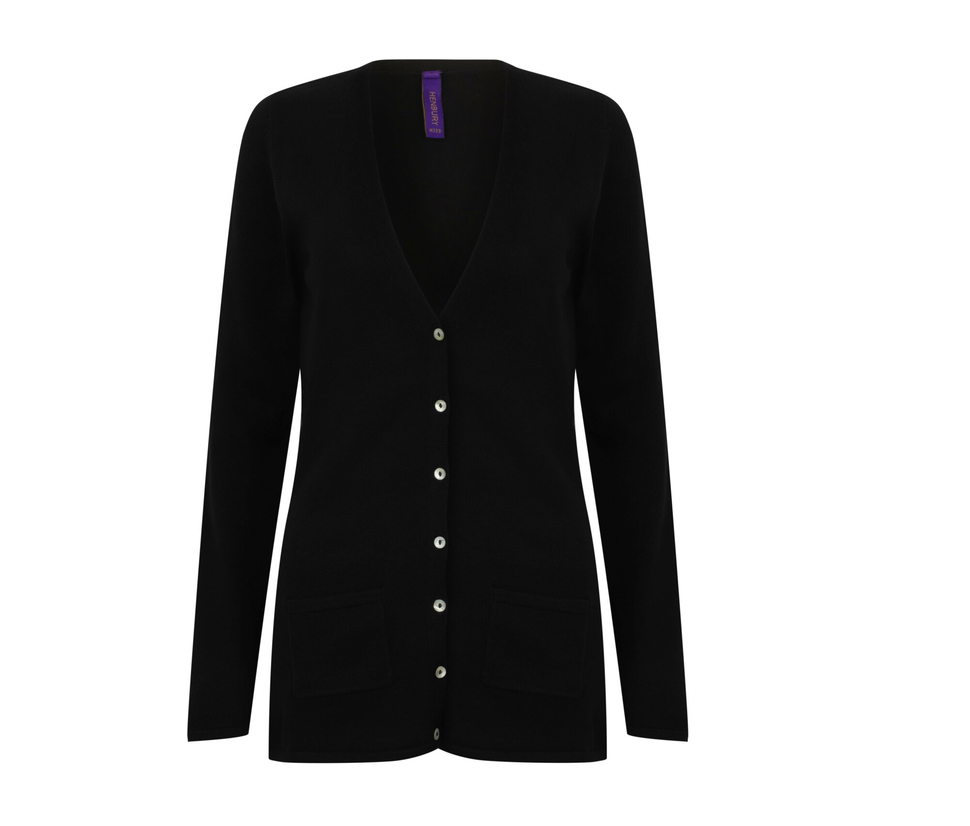 Sweat Gilet femme Henbury Ladies V Button Cardigan Sweat Gilet femme Henbury Ladies V Button Cardigan