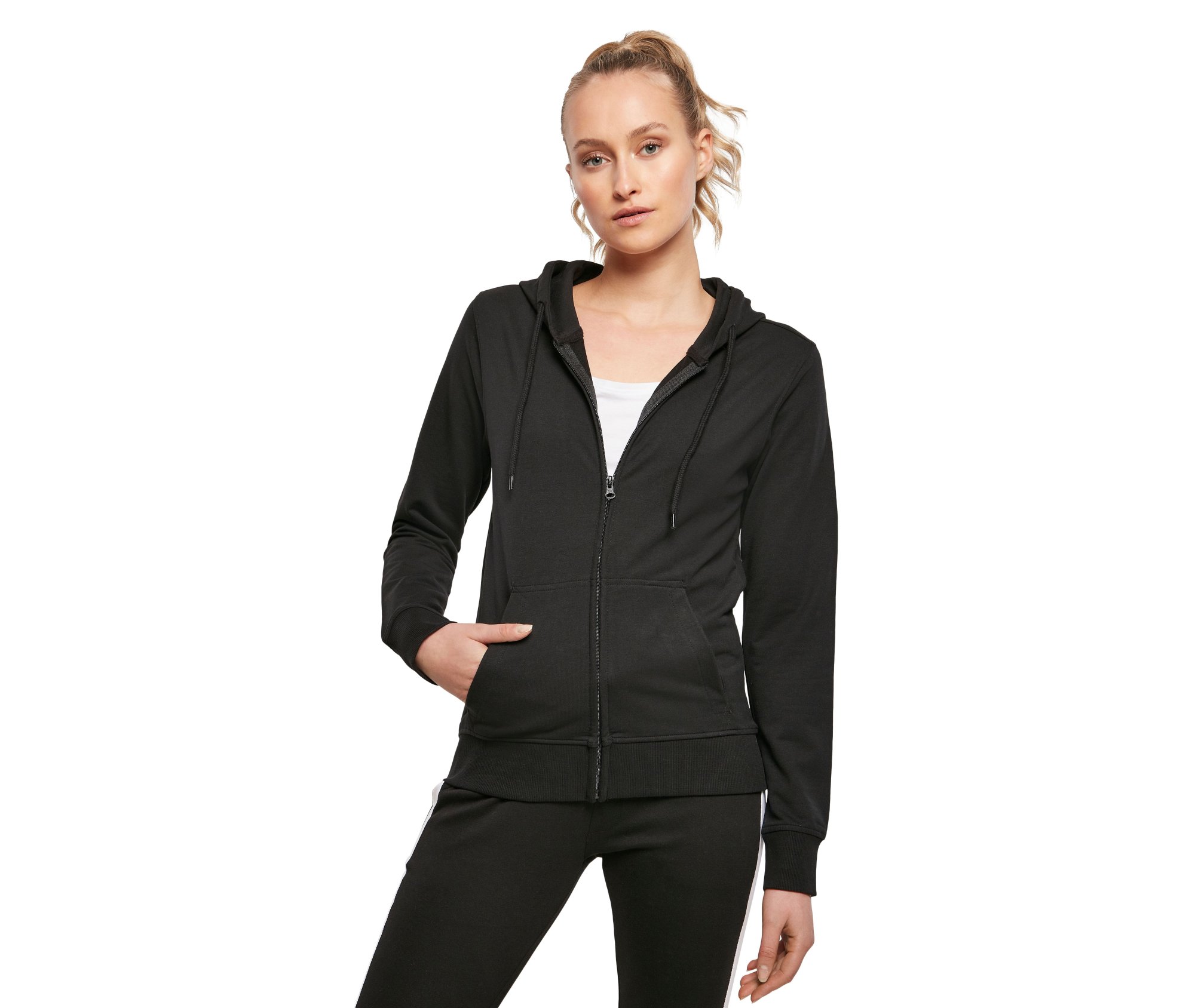 Sweat zippé femme capuche Build Your Brand Ladies Terry Zip Hoody Sweat zippé femme capuche Build Your Brand Ladies Terry Zip Hoody