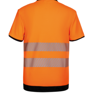 T-shirt Haute Visibilité avec poche poitrine noire Korntex TXEOST