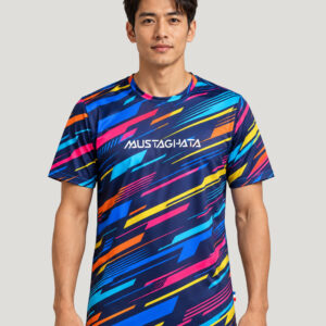 Tee-shirt running homme imprimé fabriqué en France Tabor – vue 3