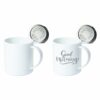 Tasse blanche réutilisable en PLA PLAMUG 350ml
