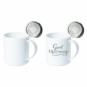 Tasse blanche réutilisable en PLA PLAMUG 350ml