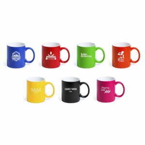 Tasse en céramique colorée 350ml avec intérieur blanc LYRA 350ml