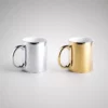 Tasse en céramique NAIR de 350ml avec finition or ou argent