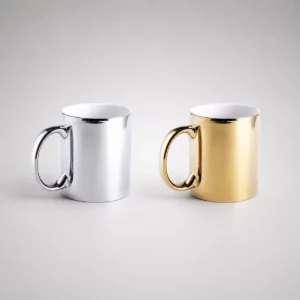 Tasse en céramique NAIR de 350ml avec finition or ou argent