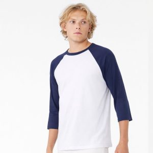 Tee-shirt baseball manches 3/4 Bella + Canvas Unisex Sleeve Tee