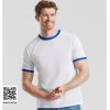 Tee-shirt bords côtes contraste Fruit Of The Loom Valueweight Ringer T