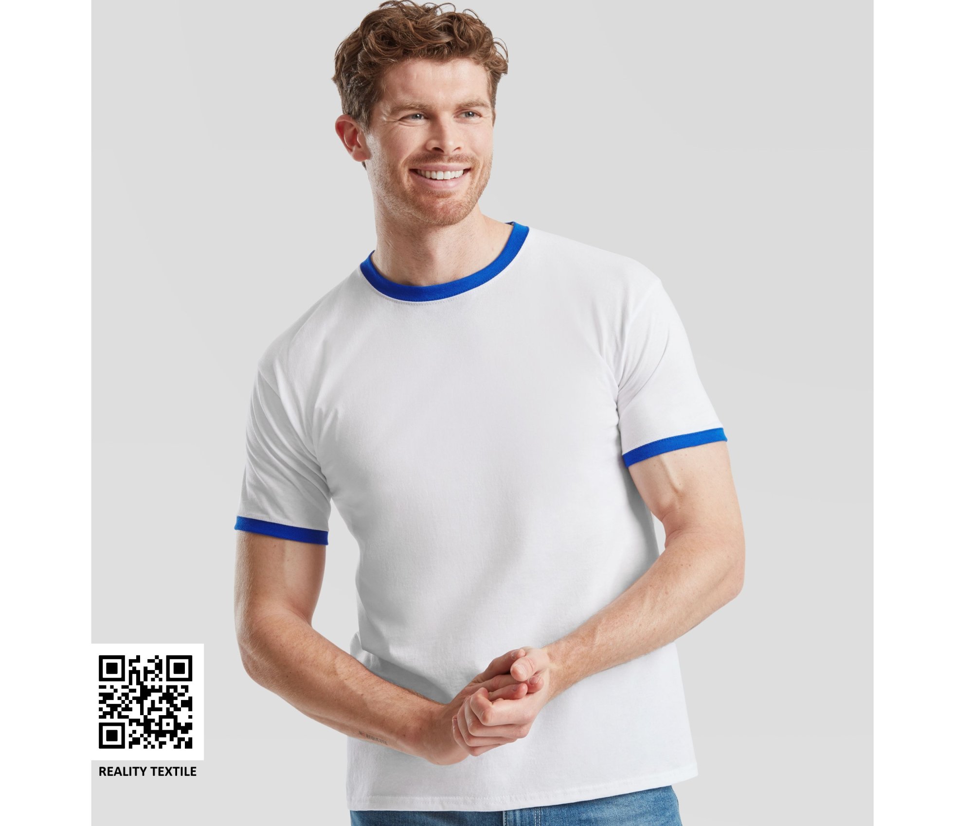 Tee-shirt bords côtes contraste Fruit Of The Loom Valueweight Ringer T Tee-shirt bords côtes contraste Fruit Of The Loom Valueweight Ringer T