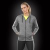 Tee-shirt de sport zippé à capuche femme Spiro Womens Hooded Tee-Jacket