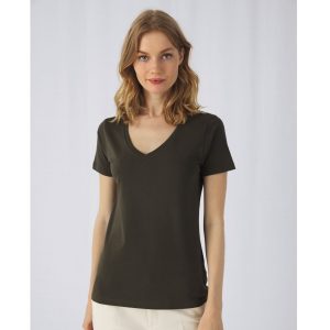 Tee-shirt femme col V en coton bio B&c Inspire V T/women
