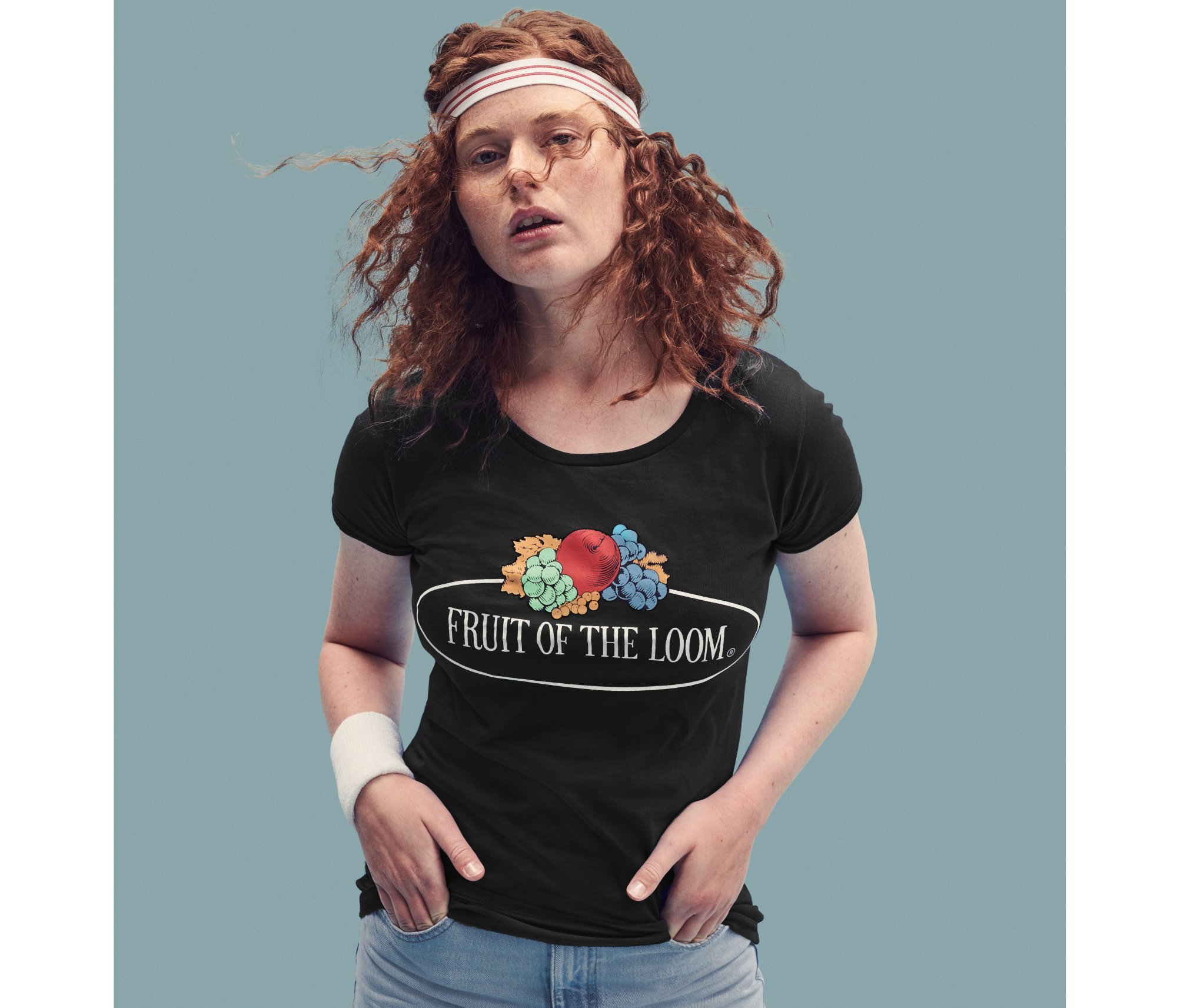 Tee-shirt femme logo Fruit of the Loom Of Vintage Ladies T Large Tee-shirt femme logo Fruit of the Loom Of Vintage Ladies T Large