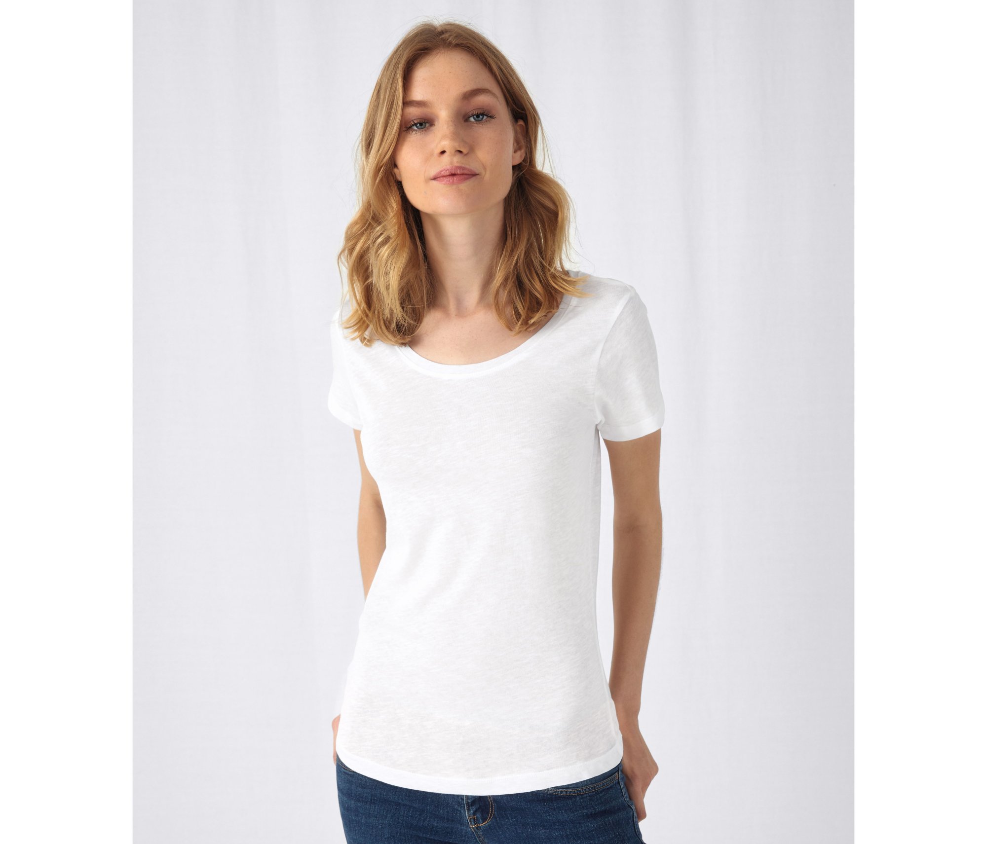 Tee-shirt femme Slub en coton bio B&c Inspire T/women Tee-shirt femme Slub en coton bio B&c Inspire T/women