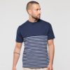 Tee-shirt Marinière manches courtes en coton organique Pen Duick Marin