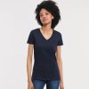Tee-shirt organique col V femme Russell Ladies' Pure Organic V-Neck