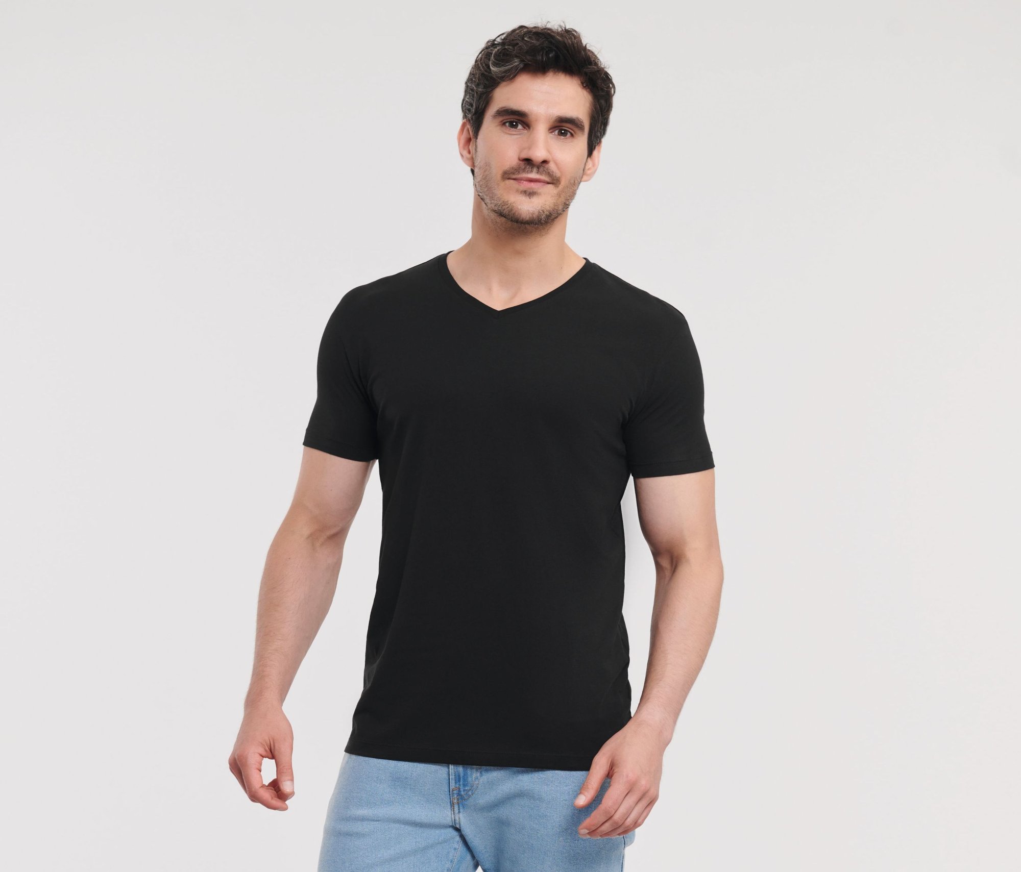 Tee-shirt organique col V homme Russell Men's Pure Organic V-Neck Tee-shirt organique col V homme Russell Men's Pure Organic V-Neck