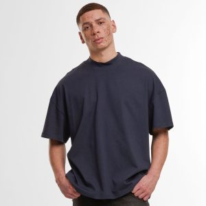 Tee-shirt oversize homme Build Your Brand Oversized Mock Neck Tee