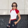 Tee-shirt Ringer femme Bella + Canvas Women's Micro Rib Raglan Baby Tee