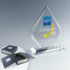 Trophée Iceberg en Verre sur Socle