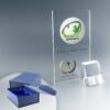 Trophée Podium en Verre à personnaliser