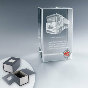 Trophée Rectangulaire en Verre 12 cm