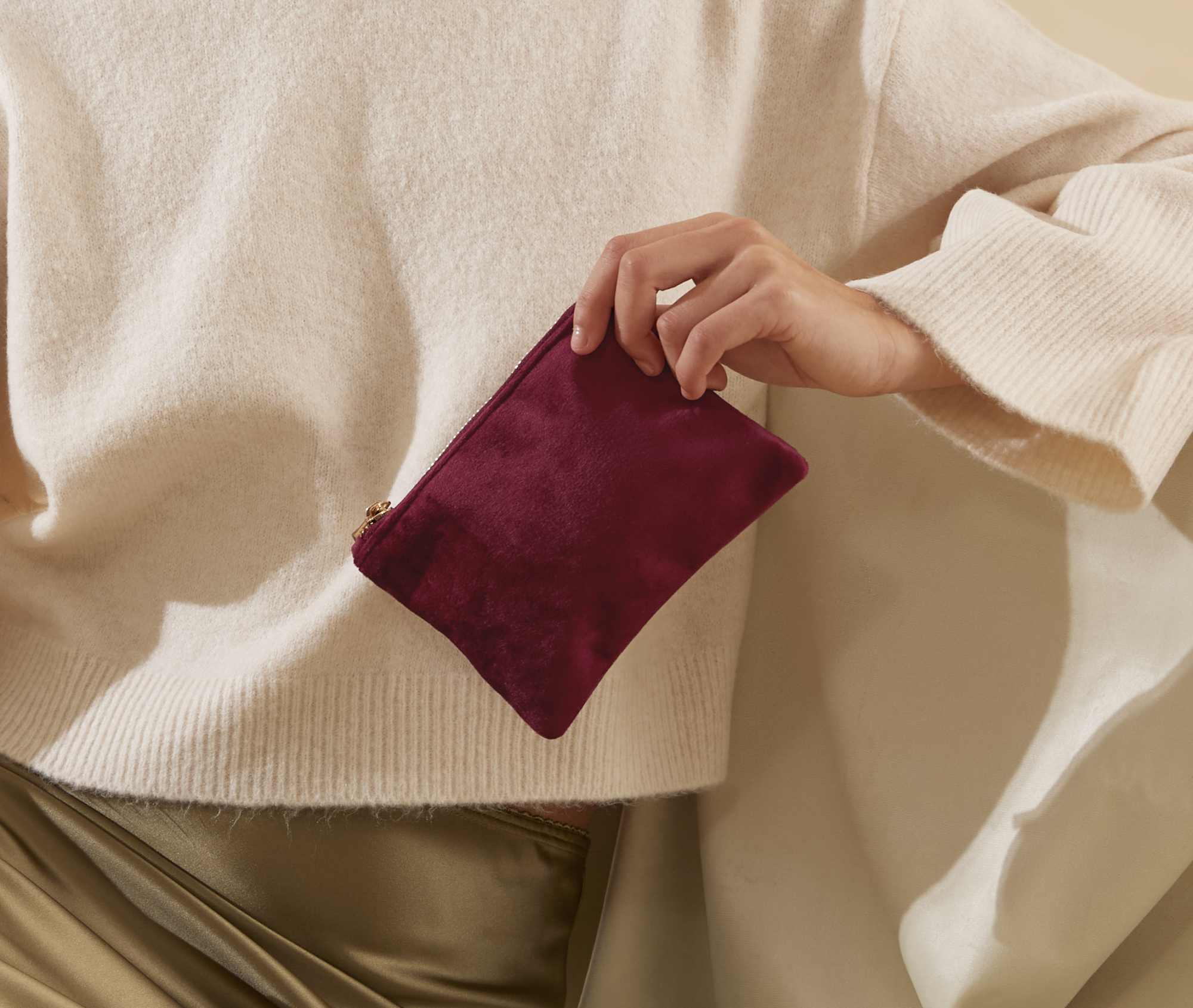 Trousse Pochette en velours Bag Base Velvet Accessory Pouch Trousse Pochette en velours Bag Base Velvet Accessory Pouch