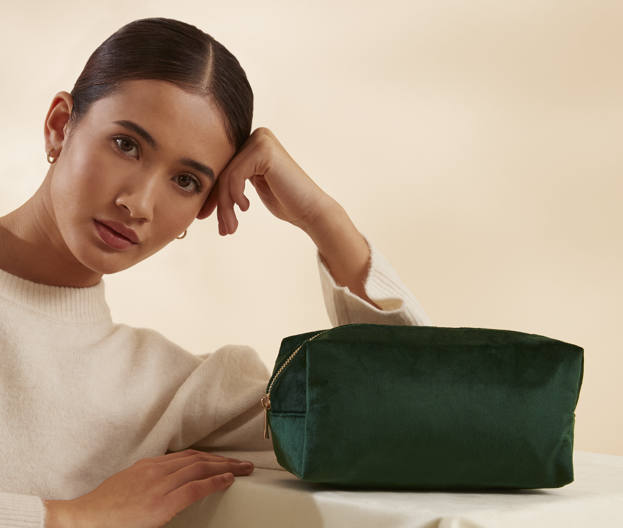 Trousse Pochette en velours Bag Base Velvet Toiletry/accessory Case Trousse Pochette en velours Bag Base Velvet Toiletry/accessory Case