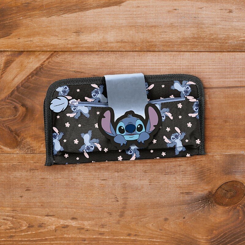 Trousse Scolaire Pliable Stitch Disney Noire Fleurie Trousse Scolaire Pliable Stitch Disney Noire Fleurie