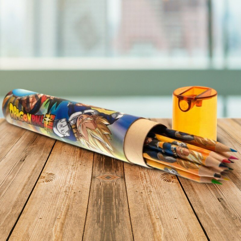 Tube de Crayons de Couleur Manga Dragon Ball Z Tube de Crayons de Couleur Manga Dragon Ball Z
