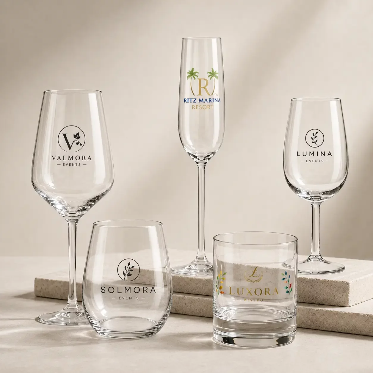 Verres et gobelets en verre personnalisés Verres et gobelets en verre personnalisés