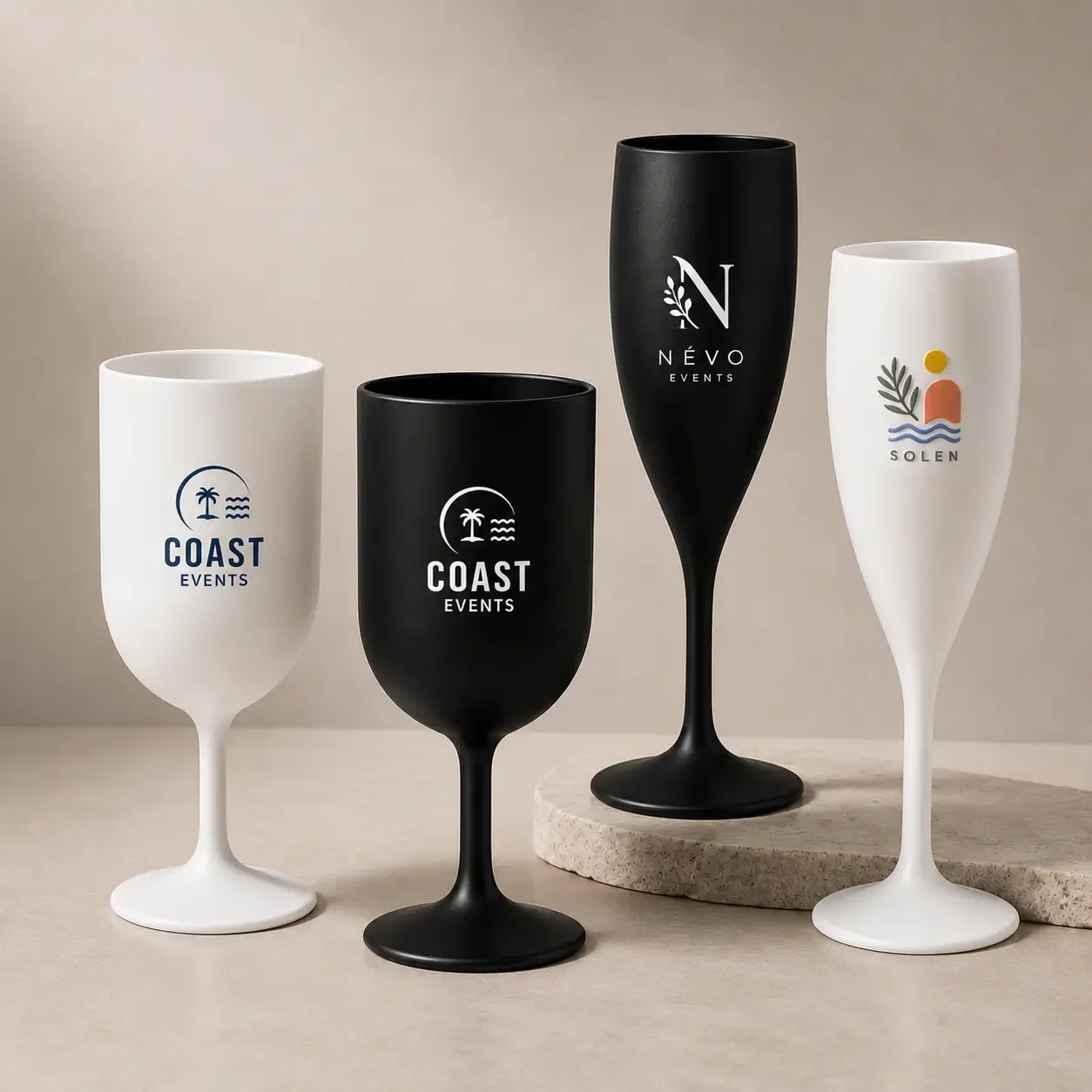 Verres réutilisables en PP personnalisés Verres réutilisables en PP personnalisés