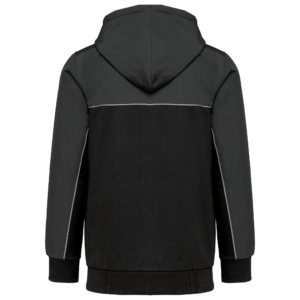 Veste molleton bicolore zippée à capuche écoresponsable unisexe WK. Designed To Work WK410