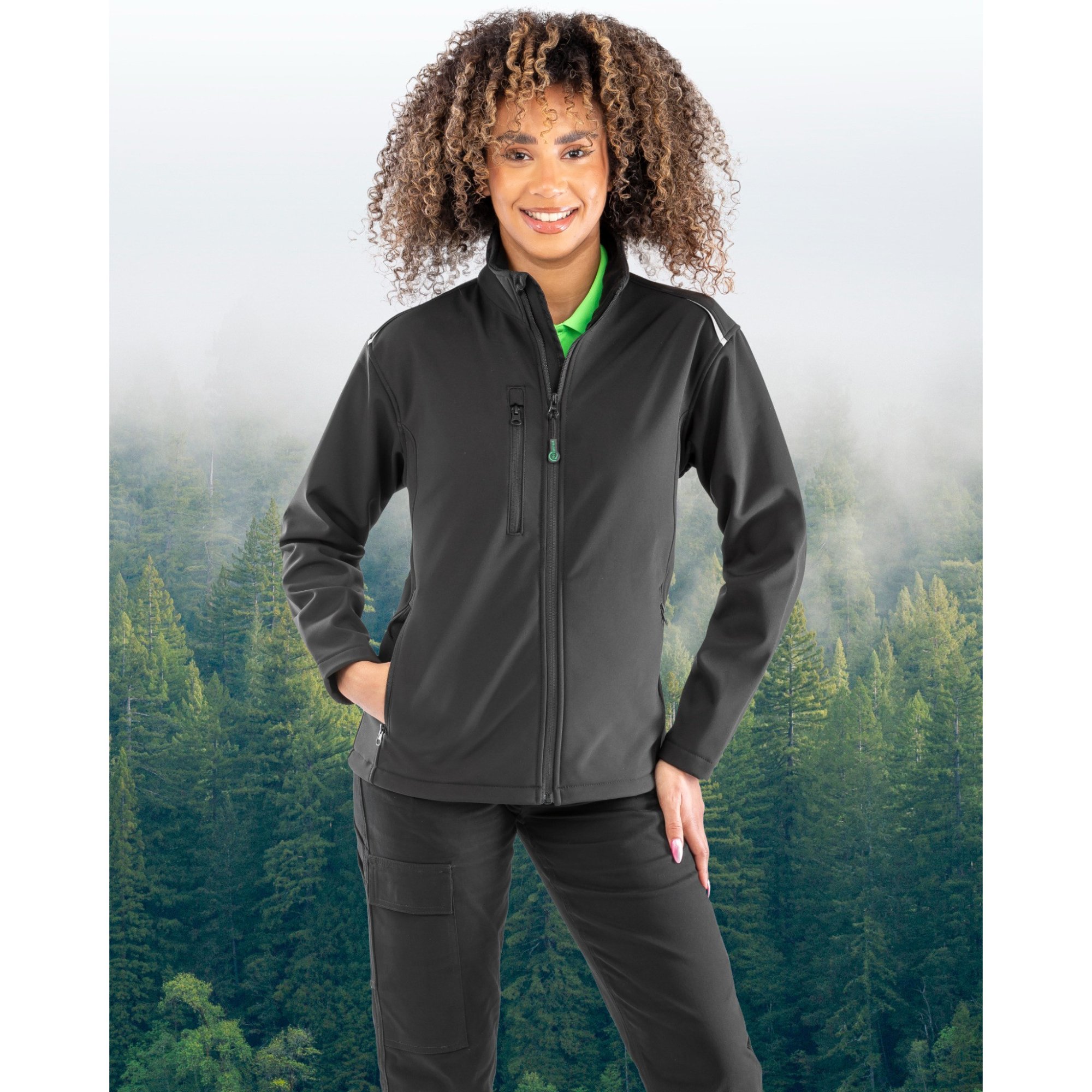 Veste Softshell 3 couches en polyester recyclé Result Womens Recycled 3-Layer Printable Jacket Veste Softshell 3 couches en polyester recyclé Result Womens Recycled 3-Layer Printable Jacket