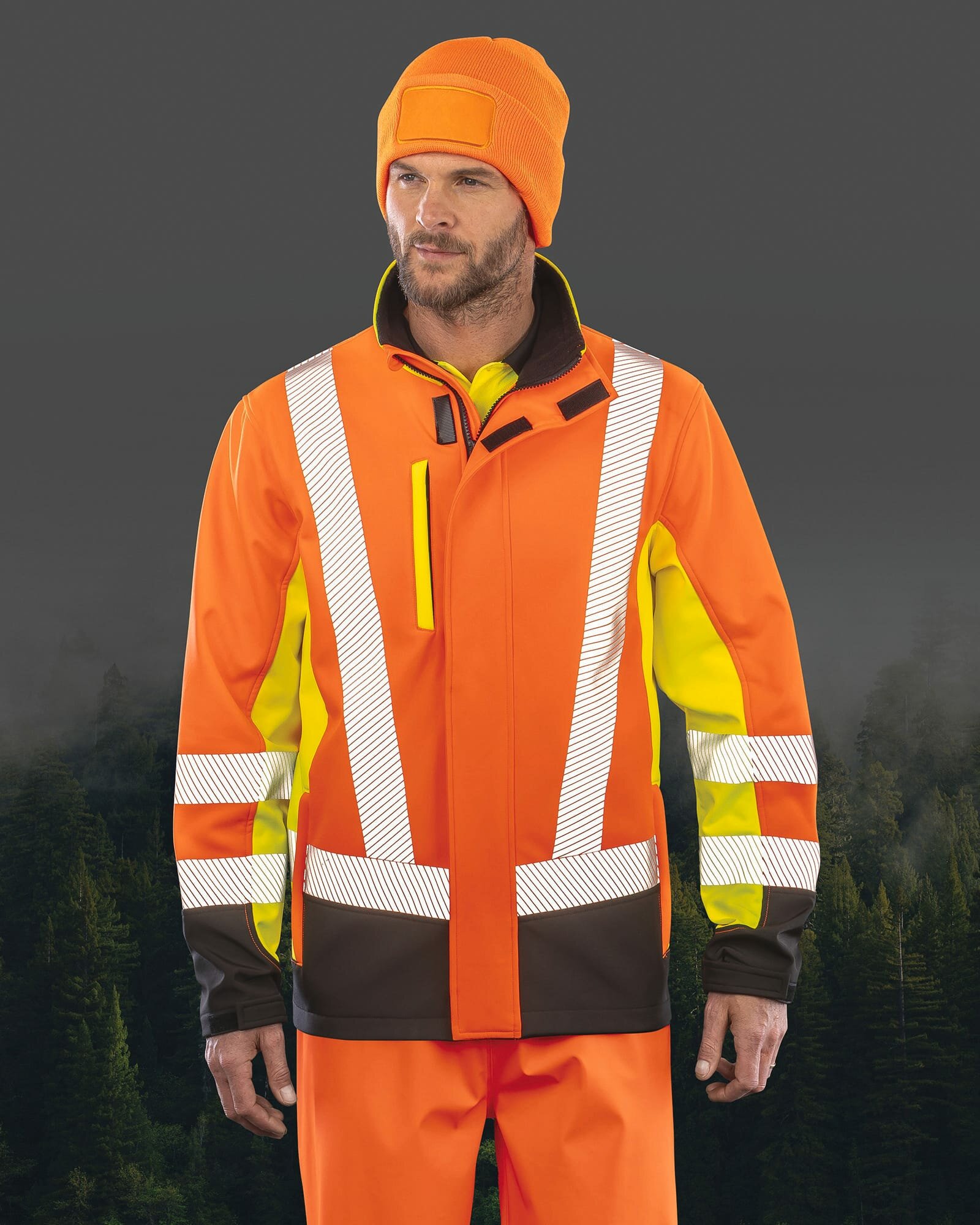 Veste softshell de sécurité recyclé 3 couches Result R506X Veste softshell de sécurité recyclé 3 couches Result R506X