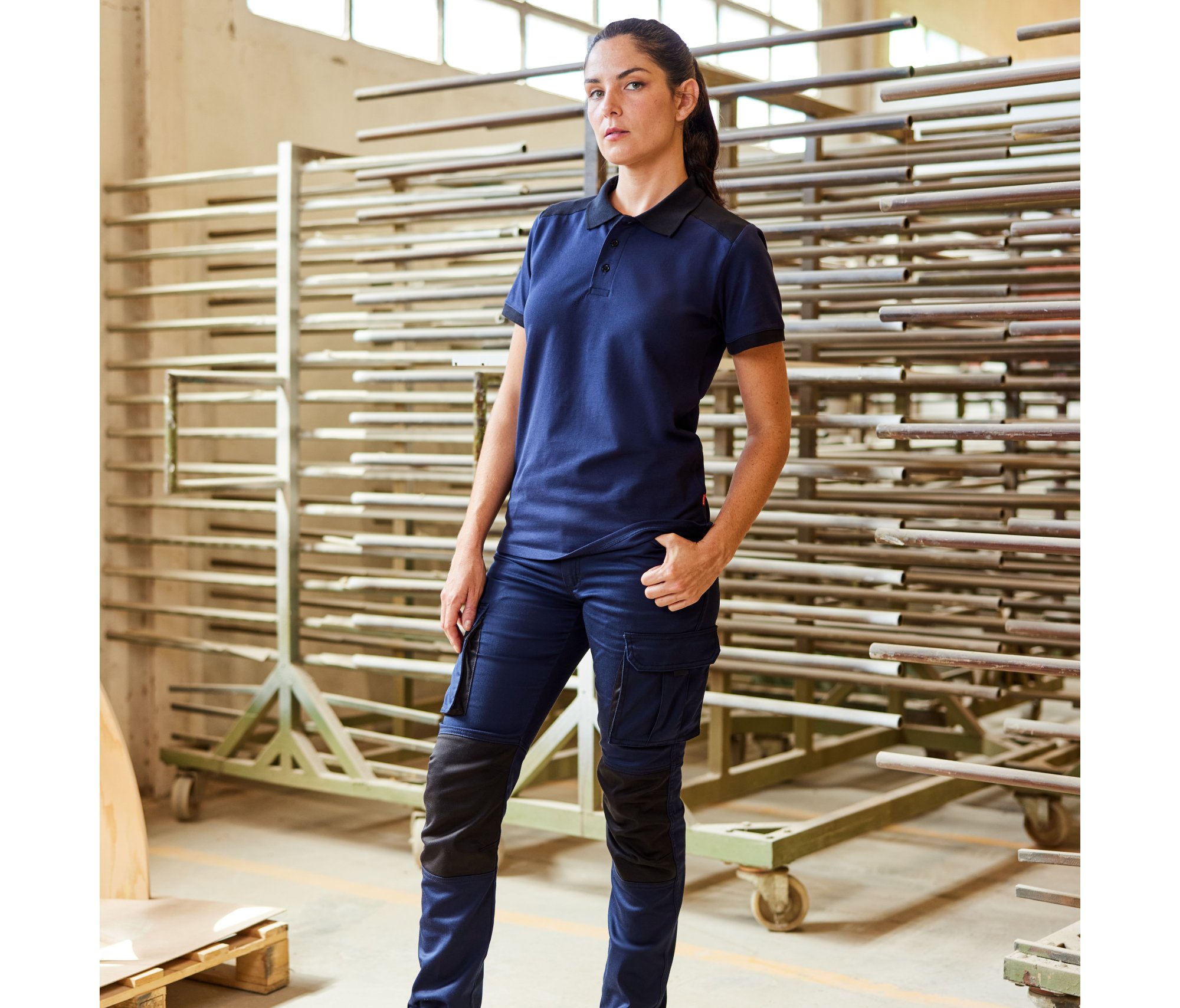 Vêtement de travail Velilla Polo Stretch Bicolore Vêtement de travail Velilla Polo Stretch Bicolore